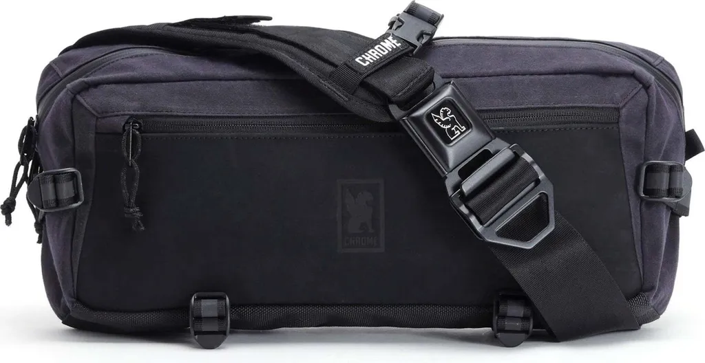 Chrome Kadet Nylon 9 - Sac à bandoulière 43 cm en toile noire et cuir