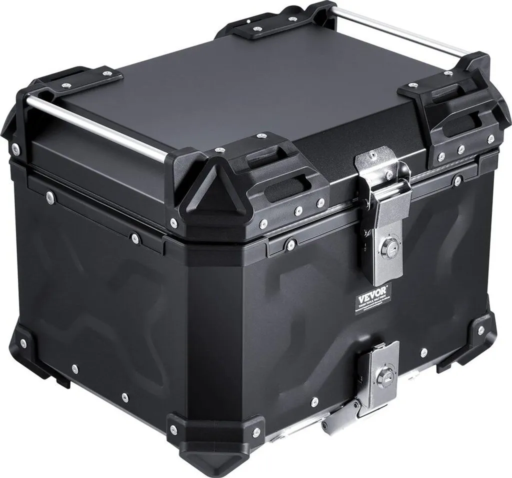 Top case universel 45 Litres pour voyage à moto avec intérieur cuir chic