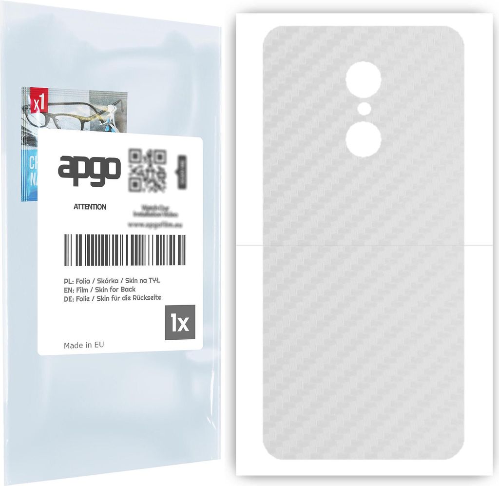apgo Rückseite Schutzfolie für Xiaomi Redmi 5 -  Hinten Produktbild 