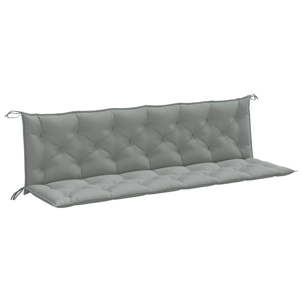 vidaXL Gartenbank-Auflagen 2 Stk. Melange Hellgrau 200x50x7 cm Stoff