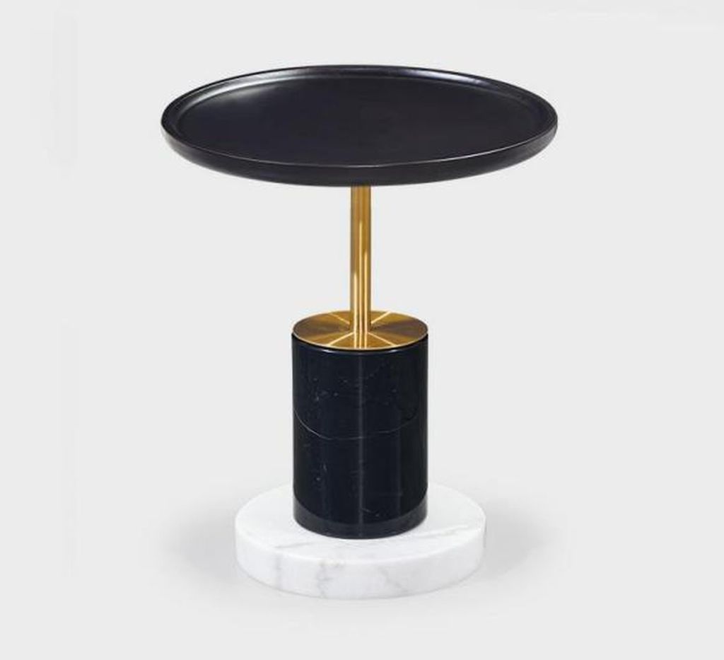 Designer Runder Kaffeetisch Luxus Beistelltische Wohnzimmer Produktbild 