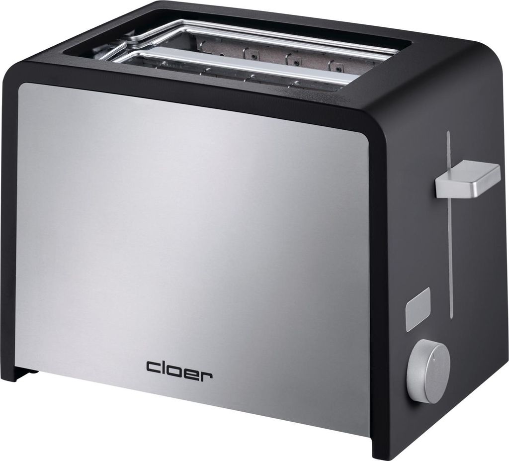 Cloer Toaster 3210, 2 krajíců, Černá, Stříbrná, 145 mm, 265 Obrázek produktu 