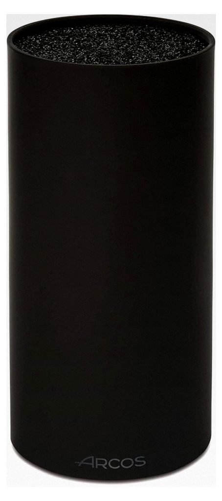 Runder Messerschutz für Messer bis 20 cm, Messerblock aus thermoplastischem Gummi, 110 x 225 mm, Farbe Schwarz