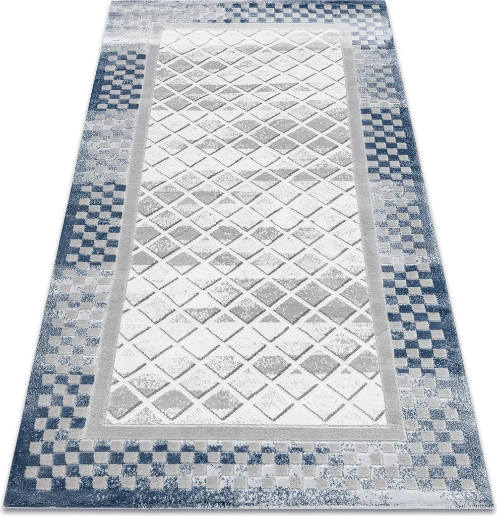 Tapis Akryl Vals 103 Géométrique Gris/Ivoire 100x200cm - Moderne