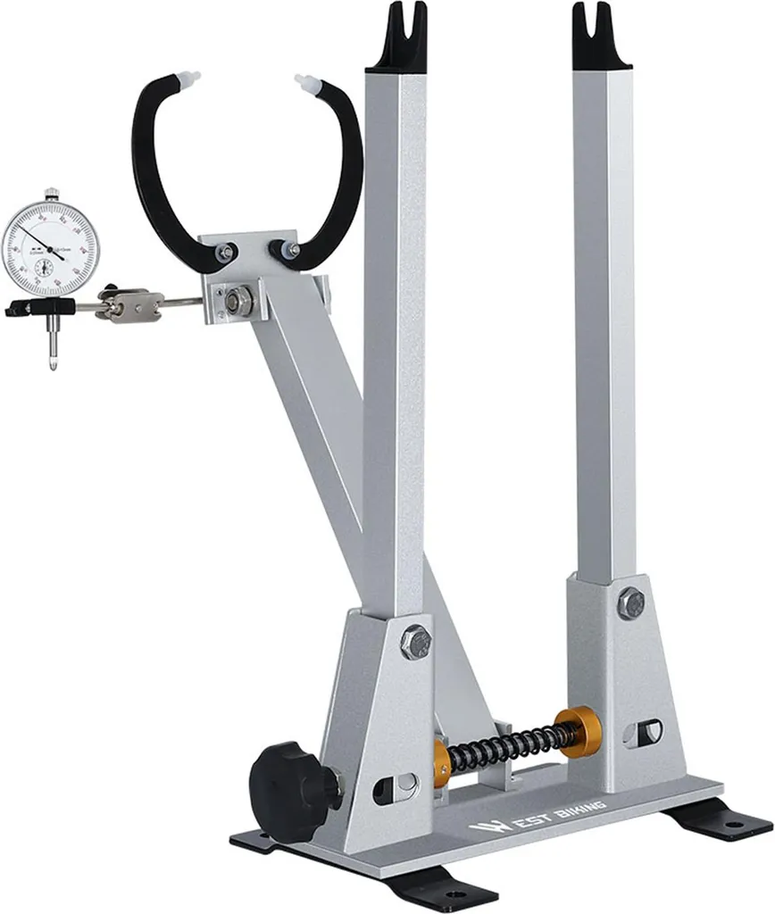 Support de centrage de roue de vélo avec comparateur de précision V2