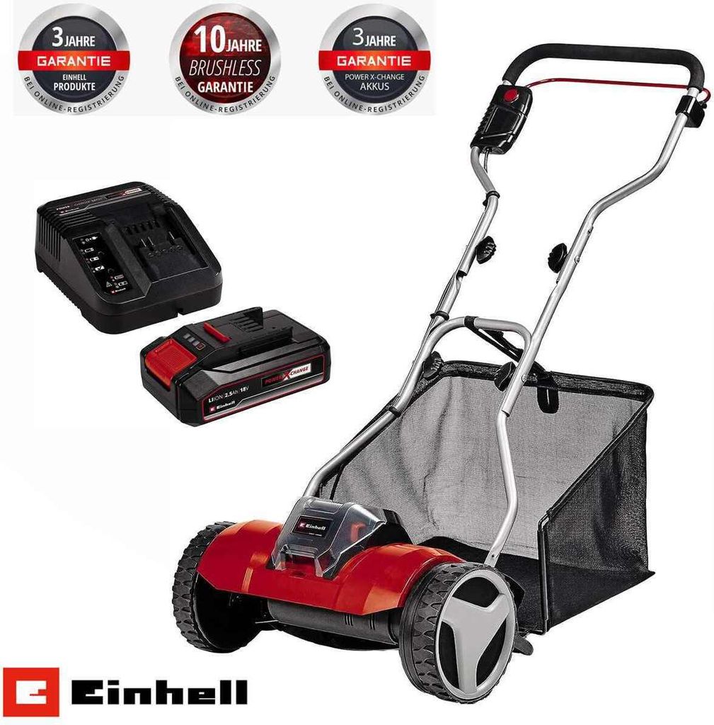 Einhell Spindel Rasenmäher GE-HM 18/38 Li - 18 V mit Akku Produktbild 