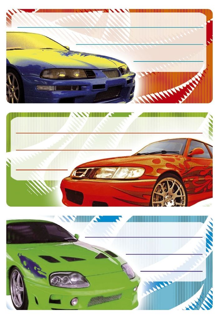 HERMA Buchetiketten "Tuning" 76 x 35 mm 3 Blatt à 3 Produktbild 