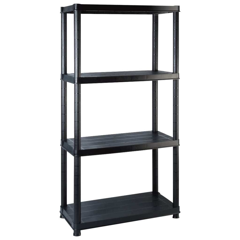"SALE 2026" Lagerregal mit 4 Böden Schwarz 183x30,5x130 cm Kunststoff - Lager- & Regalsysteme DE8489952