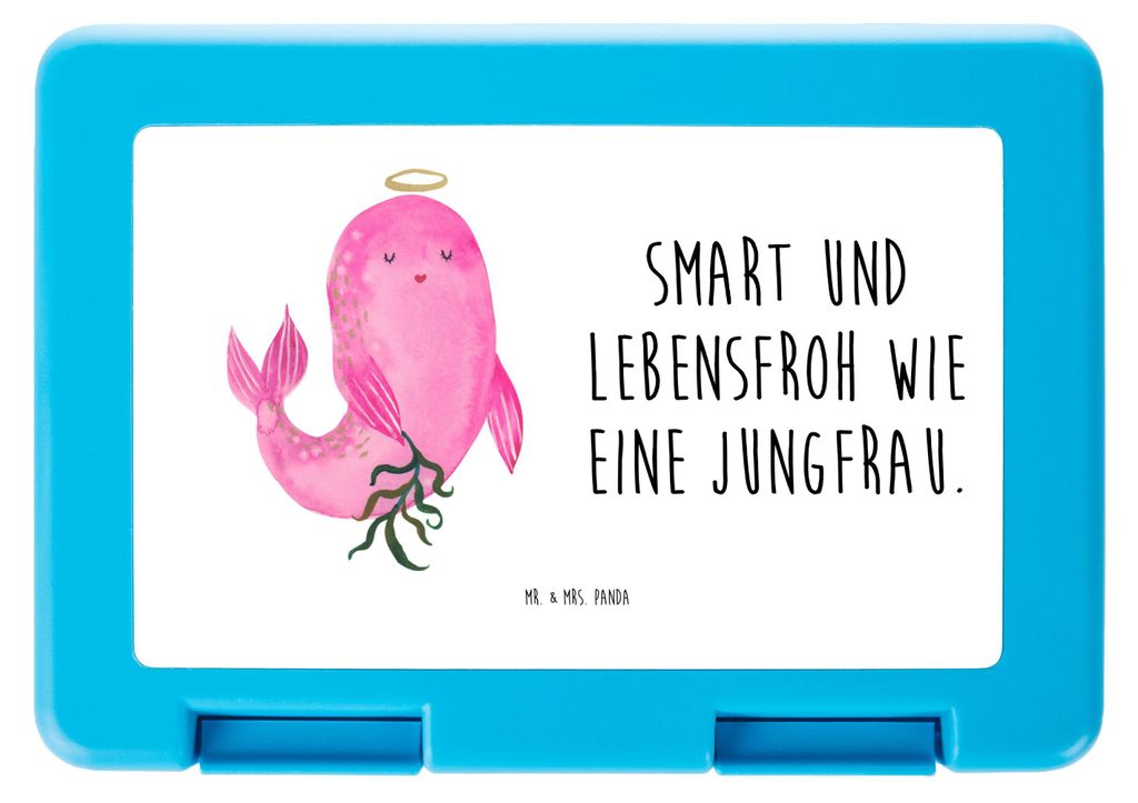 Mr. & Mrs. Panda Snackbox Sternzeichen Jungfrau - Weiß - Geschenk, Bentobox, Meerjungfrau, Vorratsbehälter, Essensbox, Brotzeitbox, Jungfer, Gebu...