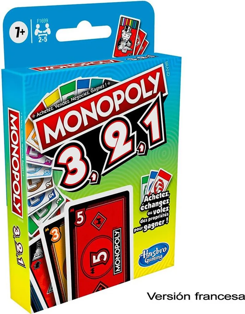 Jeu de Cartes Monopoly Stratégie Familiale pour Enfants et Adultes F1699