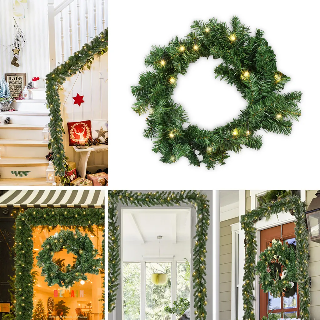 Guirlande de Noël 5m avec 100 LED Blanc Chaud - Usage Intérieur Extérieur