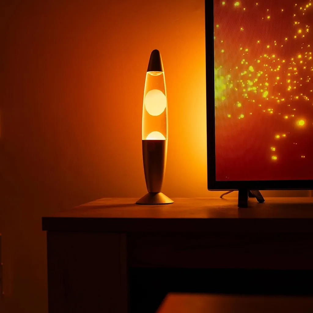 Lampe à Lave Orange Décorative - Idée Cadeau Originale pour la Maison