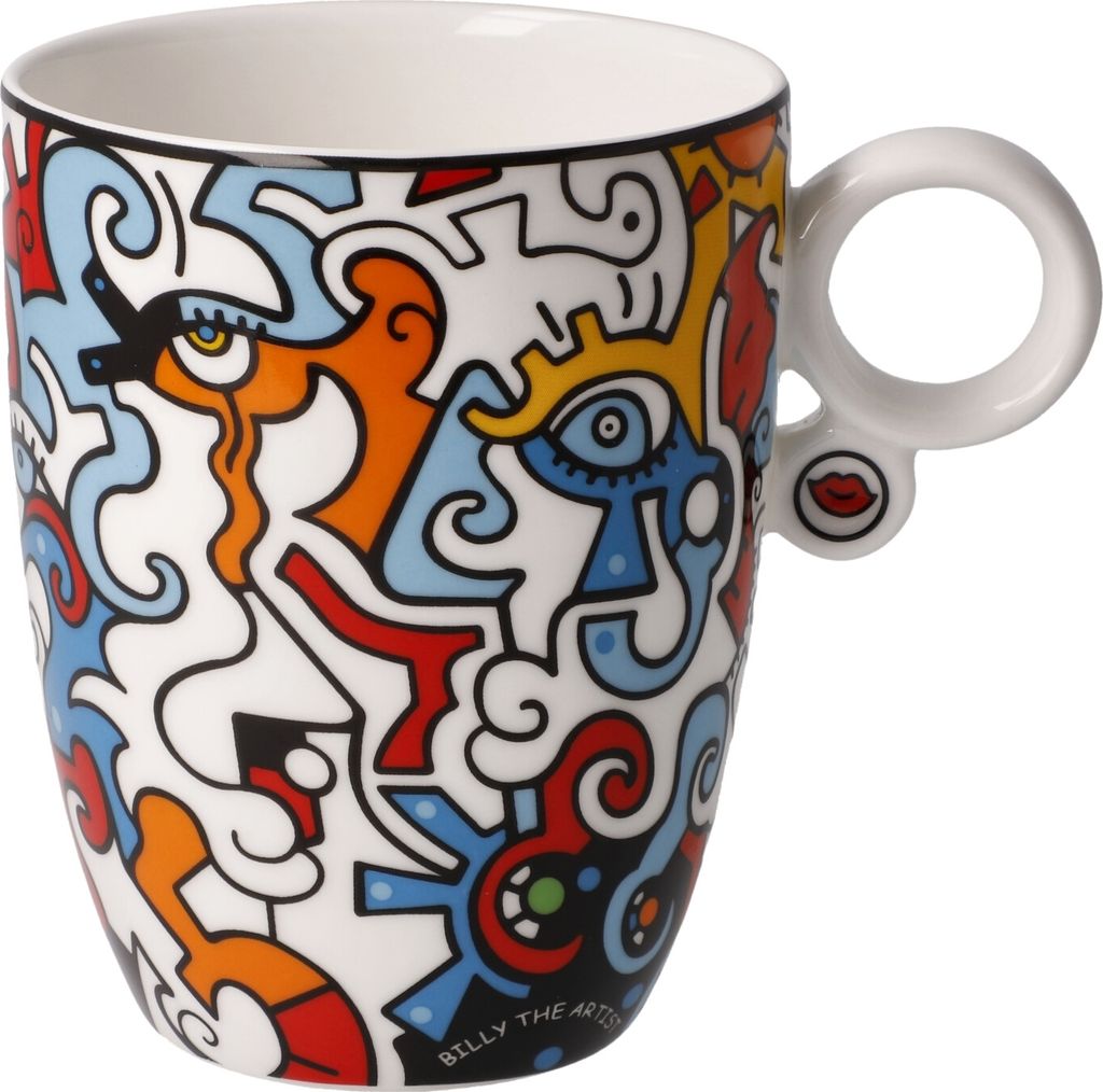 Goebel Künstlertasse Billy the Artist - Evolution of Love I, Fine Bone China, Bunt, 400 ml, 67080731