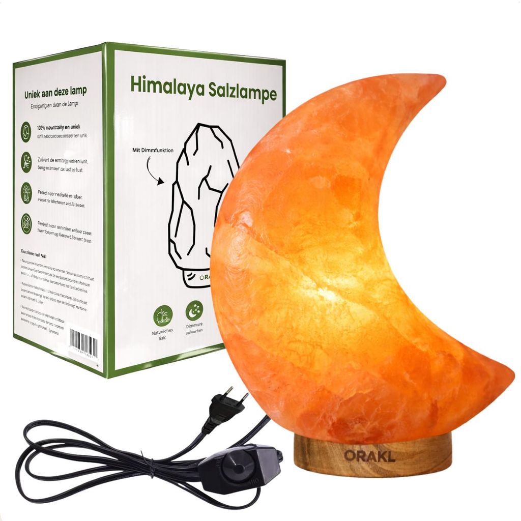 Dimmbare Salzlampe Selene – 2-4 kg und ca. 18 cm – Produktbild 