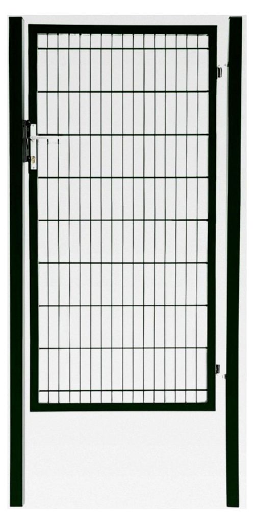 Gartentür Grün Anthrazit Metall Hoftür Gartenpforte Gartenzaun, Farbe: Grün, Höhe: 1 x 1,8 m