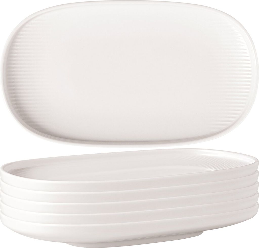 Villeroy & Boch 1042933570, Servierteller, Oval, Porzellan, Weiß, Afina, 132 mm