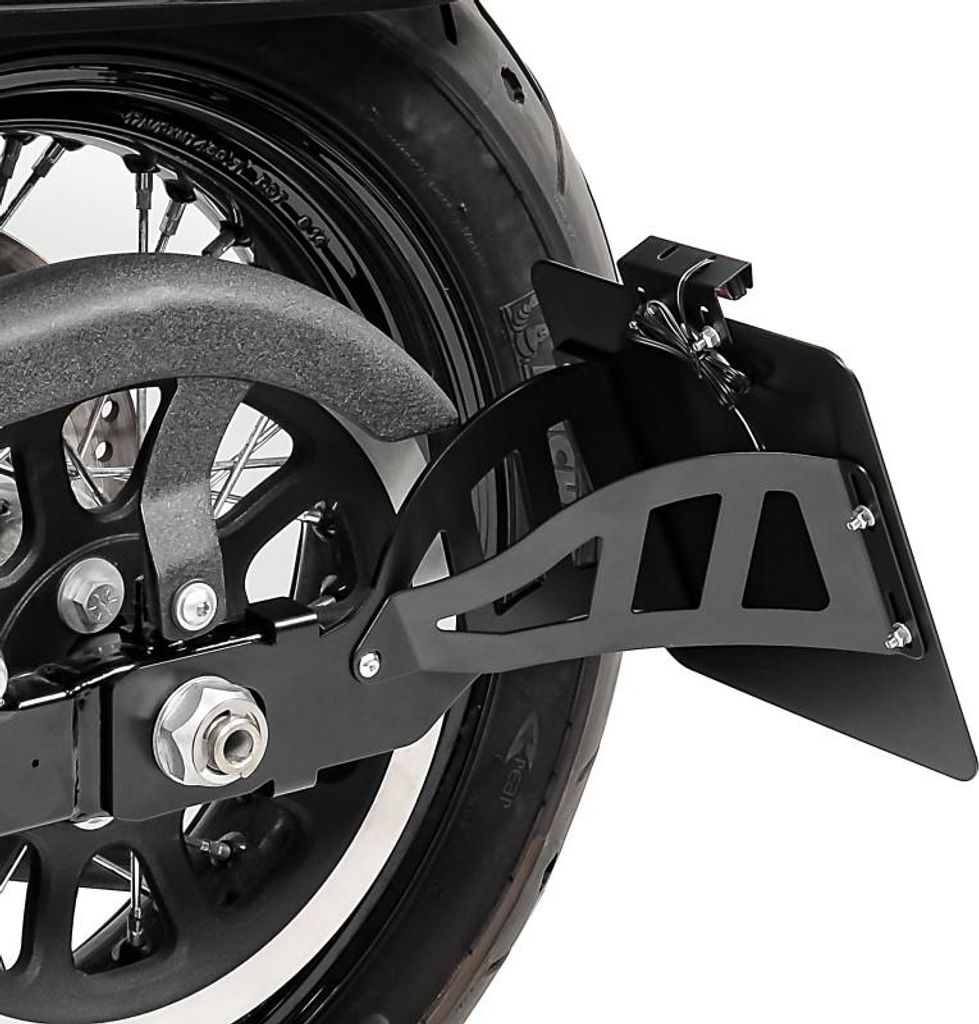 Seitlicher Kennzeichenhalter für Yamaha XVS 650-1100 Drag Star 96-07 s