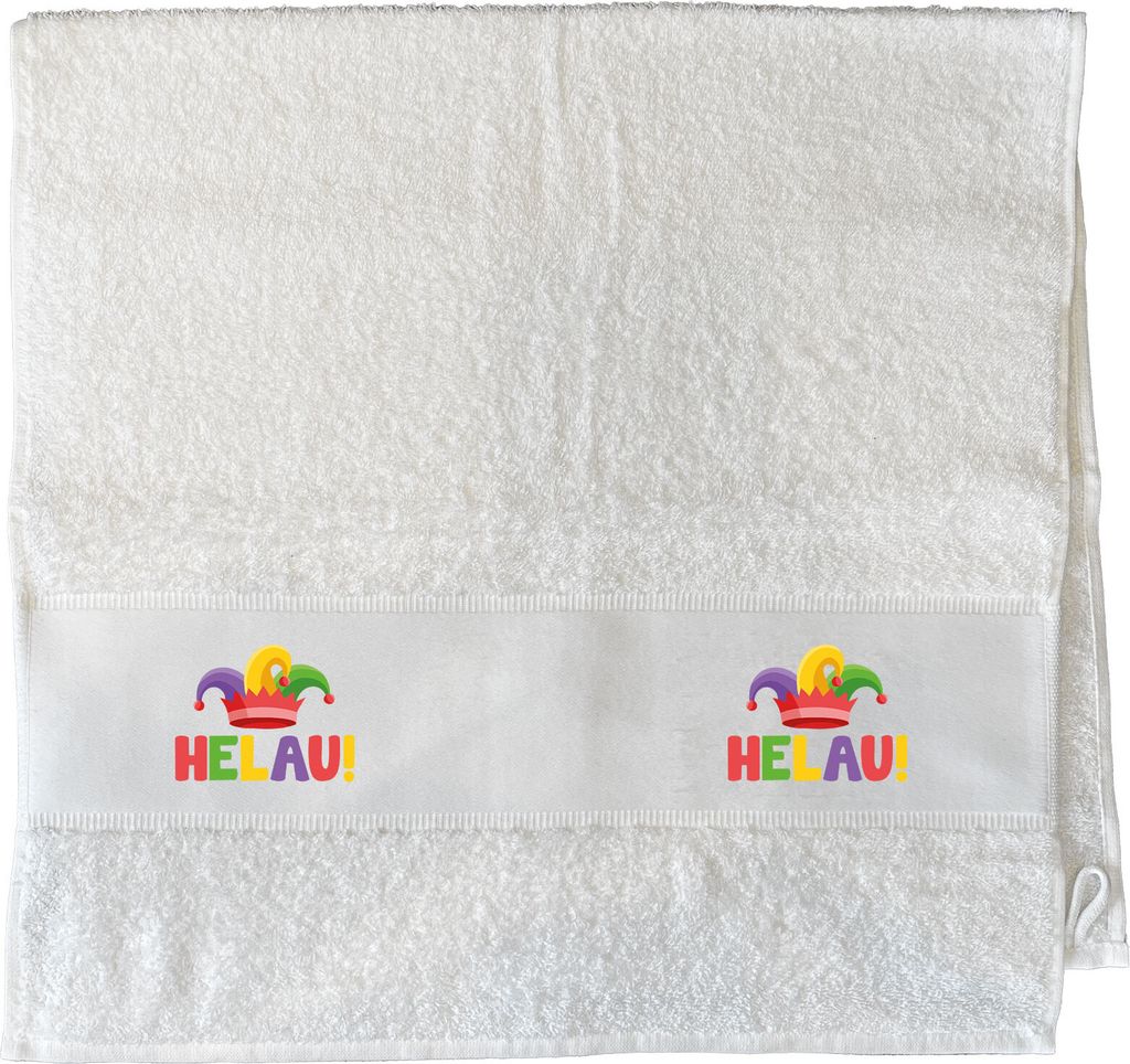 Huuraa Handtuch Helau Narrenkappe 50x100cm White Baumwolle Handtuch Geschenkidee