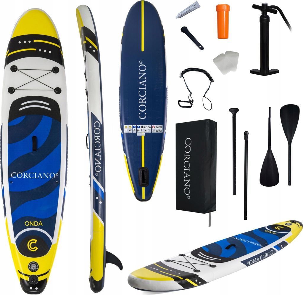 Board Sup 320Cm Corciano Aufblasbar Mit Verstellbarem Paddel Und Zubehör