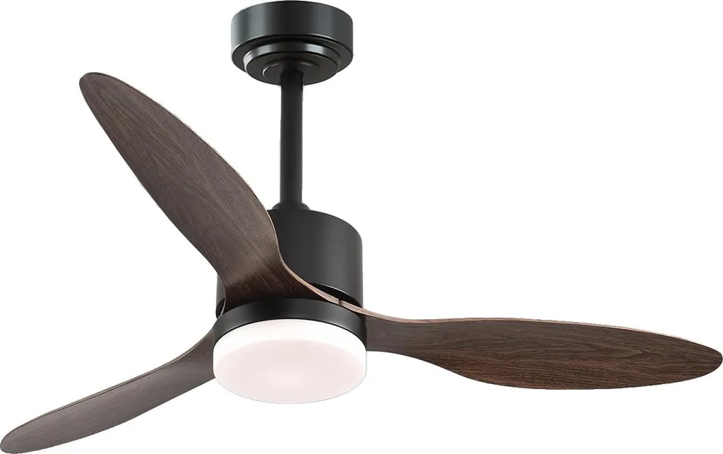Ventilateur de plafond bois 42 pouces pour salon et chambre avec remote