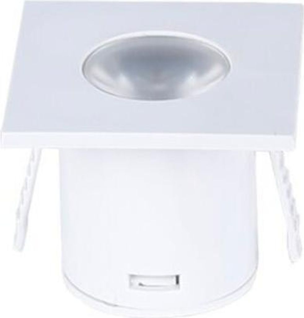 Mini LED-Einbaustrahler 1W 90° quadratisch Weiss - Warmweiss 2300K - 3500K