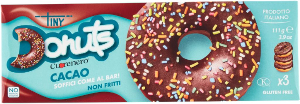 Cuorenero Kakao-Schokoladen-Donuts 111g - Tiny Produktbild 