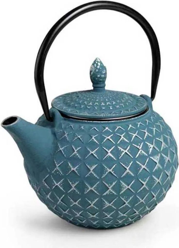 Ibili Daca, Einzelne Teekanne, 850 ml, Blau, Eisenguss, Teefilter, Edelstahl