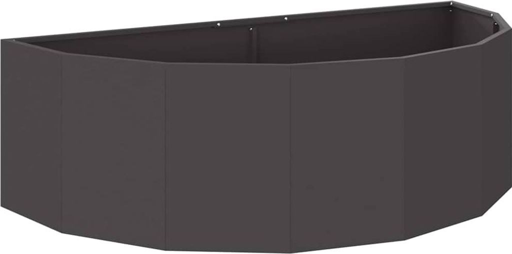 Pflanzkübel Schwarz 120 x 60 x 35 cm Stahl