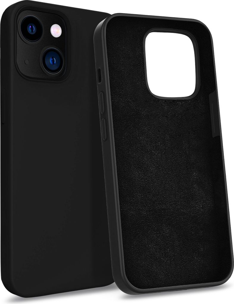 Hülle für Apple iPhone 13 Mini - Cover 3 Lagig (TPU / Hardcase / Mikrofaser) in Schwarz