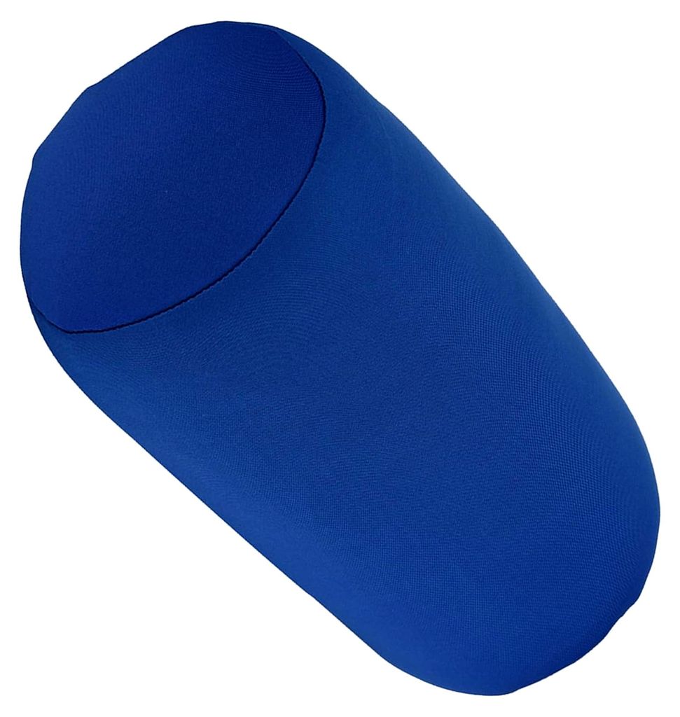Weiches, dehnbares Rückenkissen aus Mikrokügelchen in Rollenform, ideal zum Entspannen von Kopf, Nacken und Handgelenk auf Reisen oder zu Hause. ...