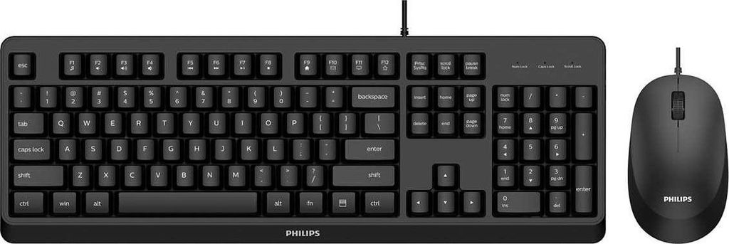 Philips 2000 series SPT6207BL/34 Tastatur Maus enthalten Universal USB QWERTY Englisch Schwarz