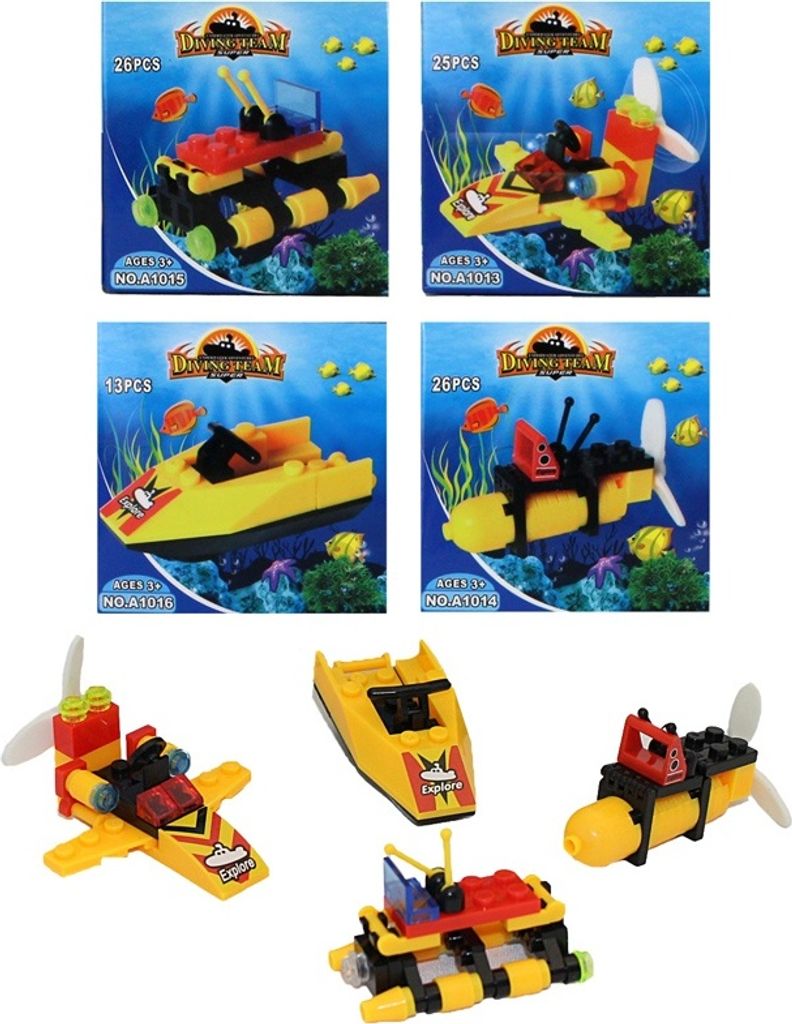 Bausteine Tauchboote Unterwasserfahrzeuge in Box ca. Produktbild 