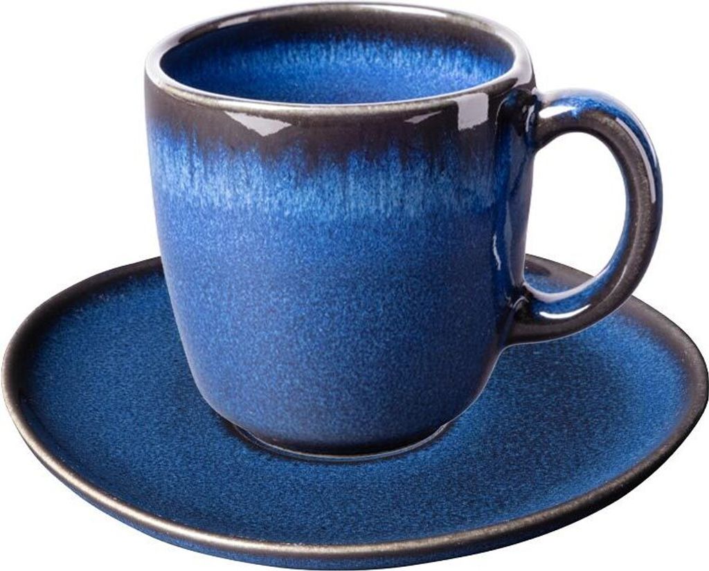 like. by Villeroy & Boch Lave bleu Kaffeetasse mit Untertasse 190 ml