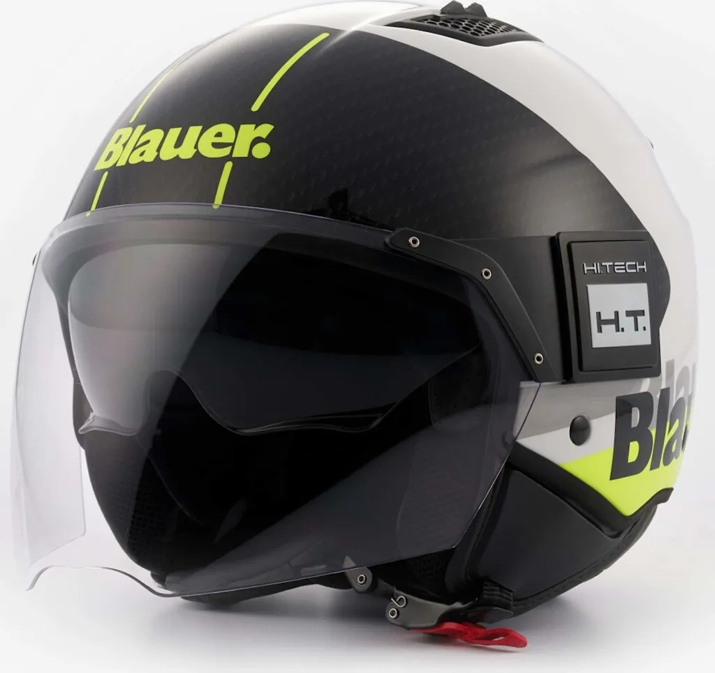 Casque jet BET Urban bleu anti-buée et confortable pour scooter S 54