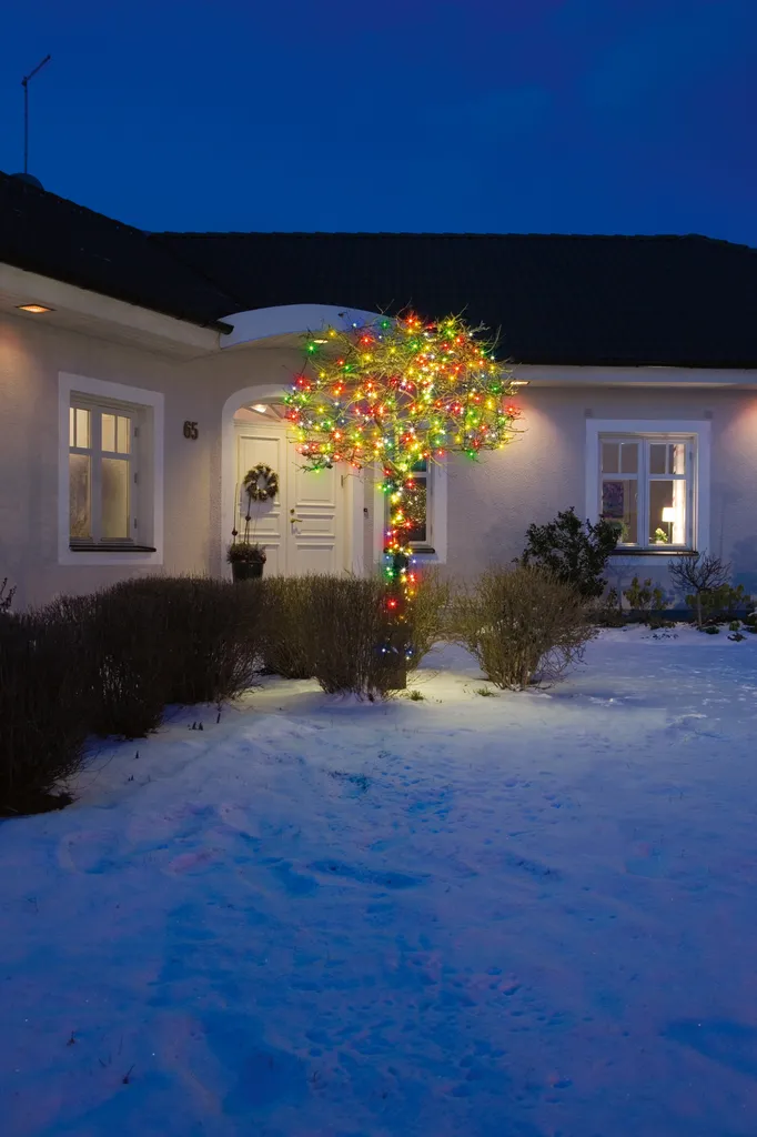 Éclairage Noël extérieur anti-nœud : Chaîne d'arbre Micro LED robuste