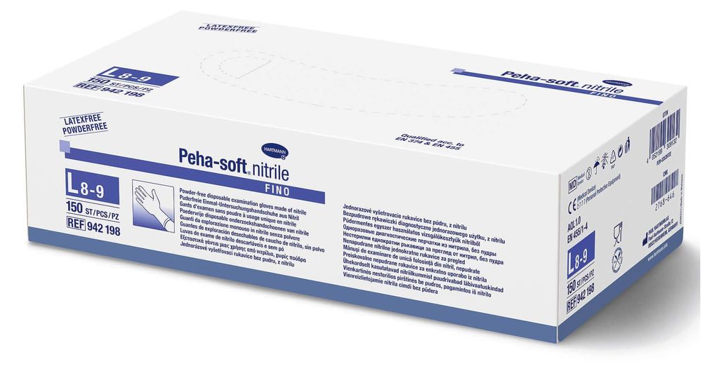Gants d'examen Peha-soft nitrile fino Hartmann, non poudrés Image du produit 