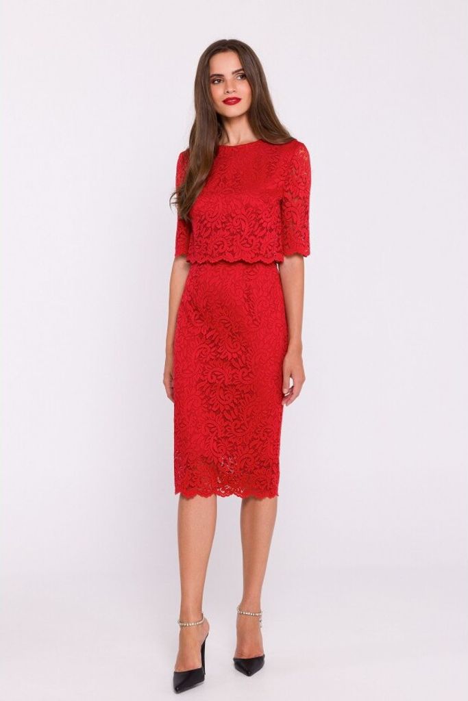 Stylove Midikleid für Frauen Gihl S379 rot L
