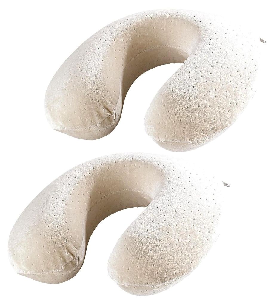 Nackenkissen für Autos: Wellness-Nackenhörnchen aus thermoaktivem Memory-Foam, 2er-Set (ergonomisches Nackenkissen, Memoryschaum, Schaum)