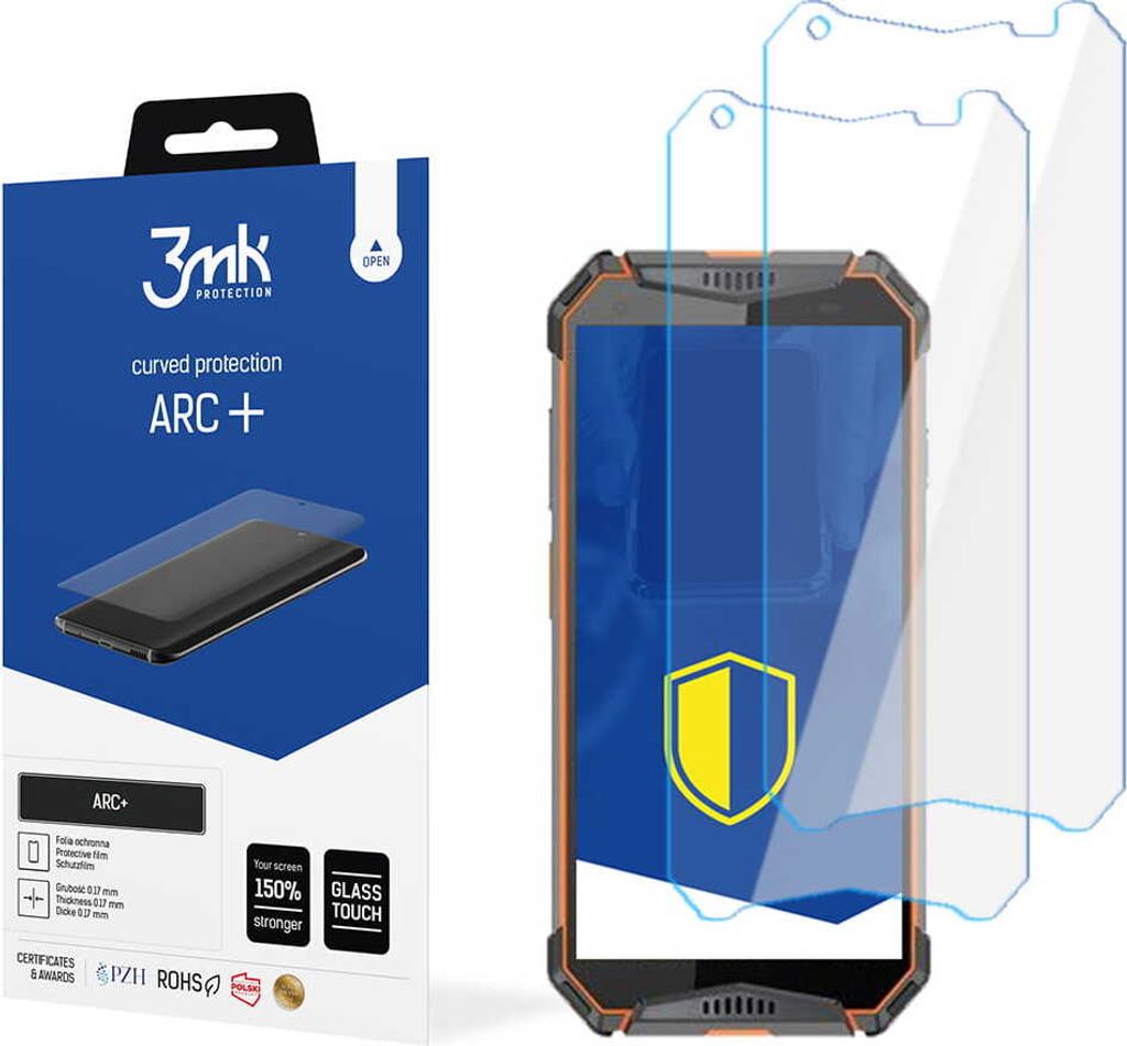 3mk Display Schutzfolie ARC+ für Ulefone 3W 0,17mm Self-Heal (2 Stück)