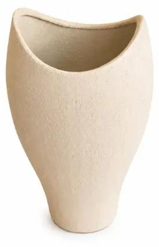 Livia handgefertigte dekorative Vase 25 cm Höhe, Creme, 16 Produktbild 