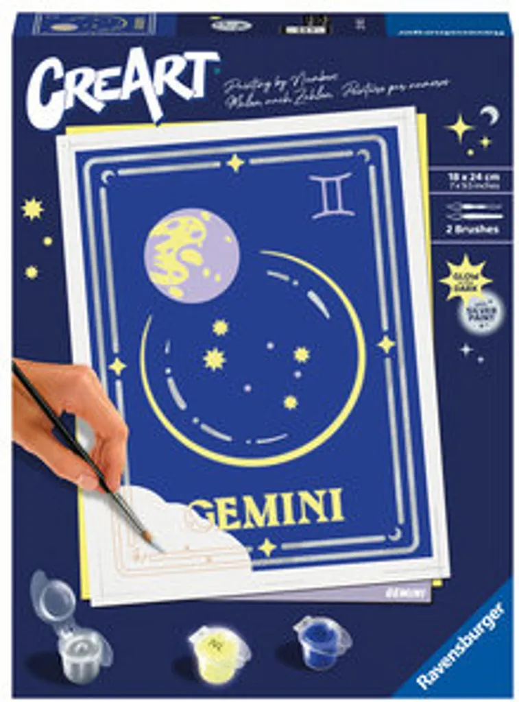 Ravensburger CreArt 23742 Peinture par Numéro Signe Astro Gémeaux