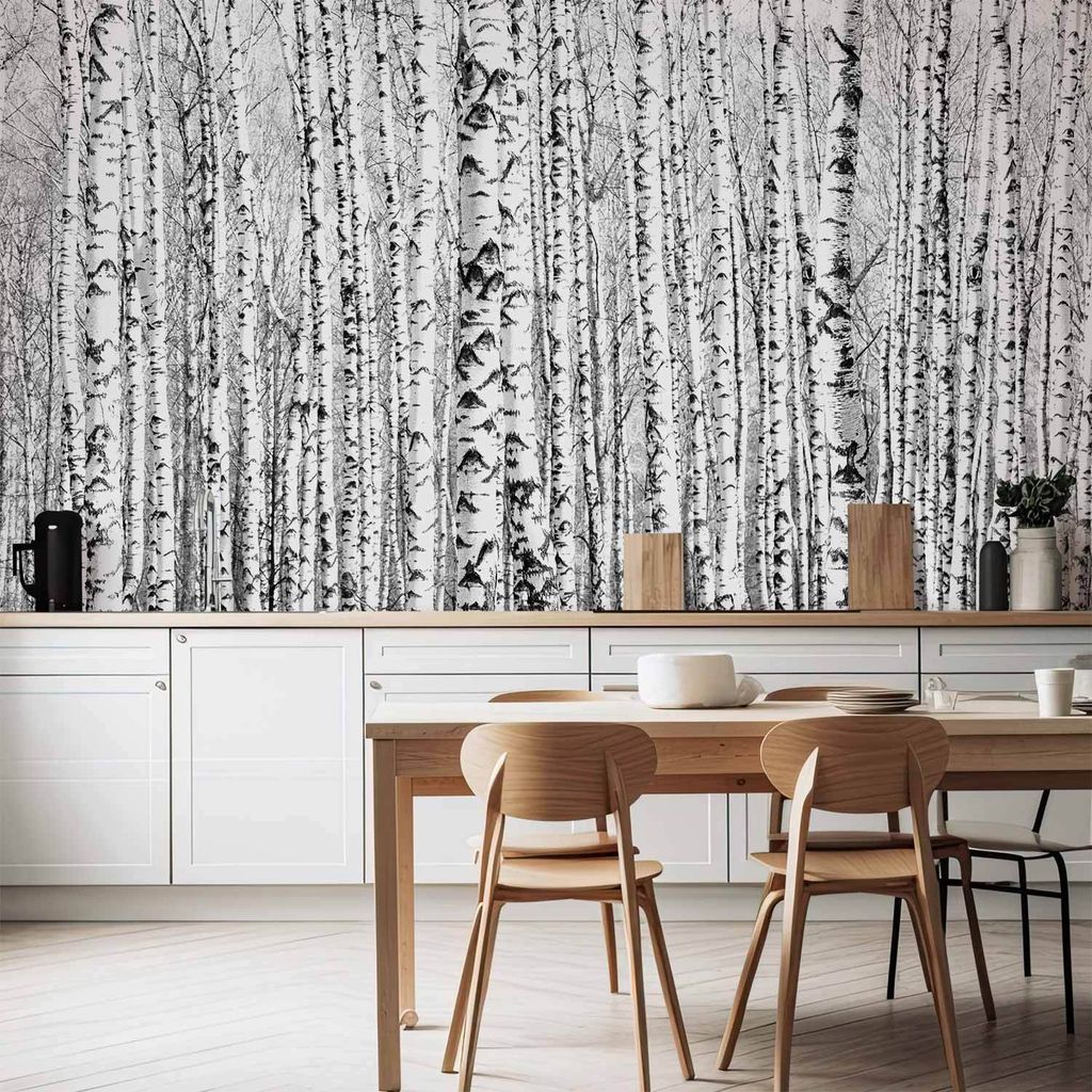 Vlies Fototapete - Birch forest 100x70 cm Landschaften c-A-0016-a-a