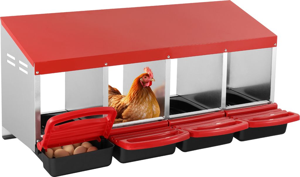 VEVOR hniezdny box pre kurčatá, 4 priehradky, 15 až 30 Obrázok produktu 