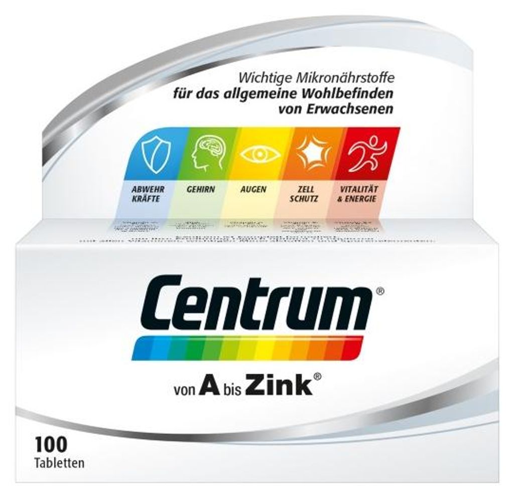 Centrum von A bis Zink Tabletten, 100 St. Tabletten Produktbild 