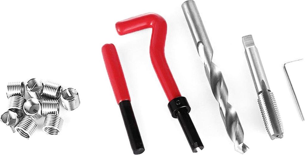 15-teiliges metrisches Gewinde-Reparatureinsatz-Set M5 M6 M8 M10 M14 Helicoil Car Pro Spulenwerkzeug * 1,25
