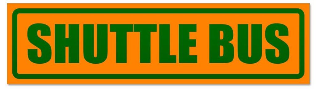 Kiwistar - Autoaufkleber - Orange - Grün - 20 x 5,3 cm - Shuttle Bus invertiert - Hinweis Aufkleber Sticker für Auto, Kfz, Fahrrad, PKW, LKW