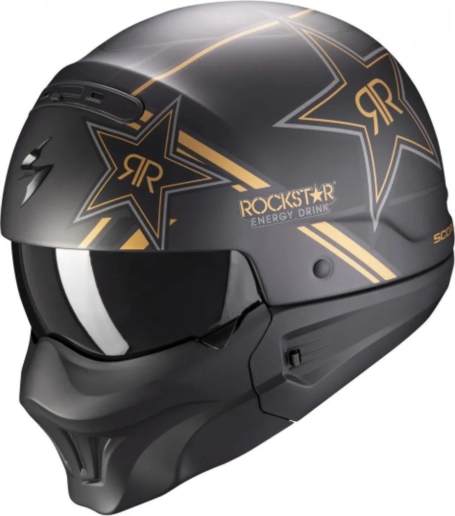 Casque Scorpion Exo-Combat Evo Rockstar Doré Taille L - Look Street