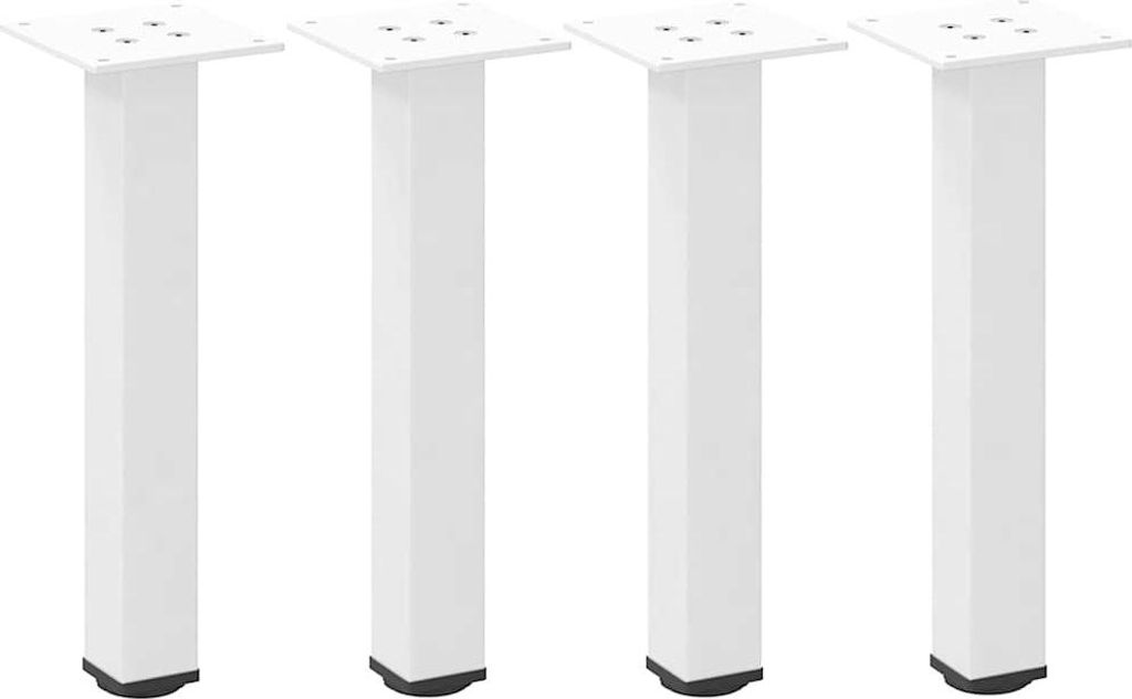 vidaXL Couchtischbeine 4 Stk. Weiß 42-44 cm Stahl