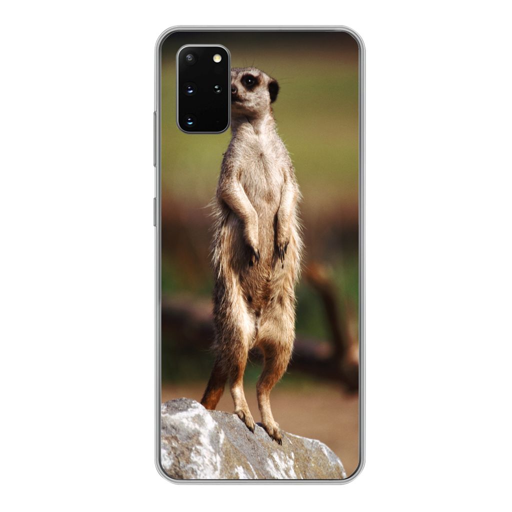 MuchoWow Handyhülle Schutzhülle Hülle für Samsung Galaxy S20 Plus Erdmännchen - Tier - Spiel Silikon Softcase Handy Hülle - Hartschale