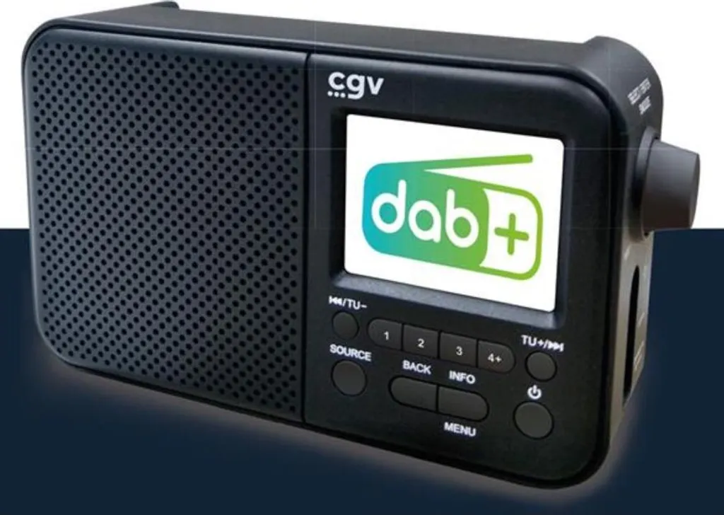 Radio portable numérique CGV 13031 son clair et 20 mémorisations noir
